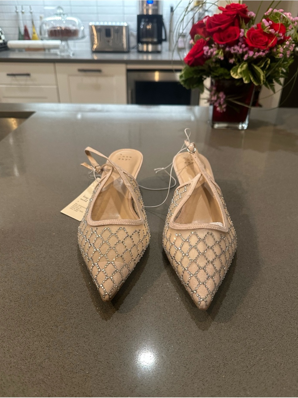 A New Day Gigi Embellished Slingback Kitten Heels - Size 11 - Picture 4 of 12